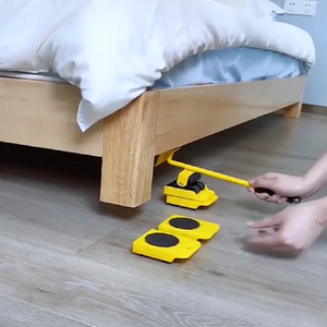 Juego de 5 Herramientas para Mover Muebles, Rodillo para Mover Objetos Pesados con Barra, Elevador de Muebles con Ruedas, Herramientas Profesionales para Mudanzas - Product Image 4