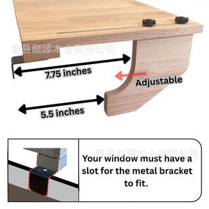 Longyuan Wooden Window Sill Extender Solid Wood Detachable Multi Purpose No Drill For Bedroom And Living Room Storage - Product Image 4