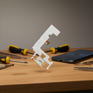 Câble flexible de connecteur de charge <span class=keywords><strong>Apple</strong></span> <span class=keywords><strong>Lightning</strong></span> avec microphone pour iPhone XR blanc - Product Image 3