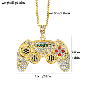 Collana dell'Amicizia per Migliori Amici con Controller di Gioco in Cristallo Colorato, Stile Punk Hip Hop, per Figlio e Nipote - Product Image 4