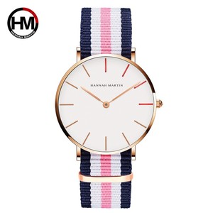 HANNAH MARTIN WATCH FACTORY Mouvement à quartz japonais de haute qualité 3 ATM <span class=keywords><strong>Montre</strong></span>-bracelet étanche Relojes Hombre avec bracelet milanais - Product Image 3