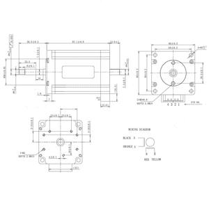 HEMM HEM-24D5009-01 Hochleistungs-2-Phasen-Nema-24-1,8-Grad-Schrittmotor mit 2,7 Nm, 4,7 V, 1,7 A für Lagerlogistik - Product Image 3