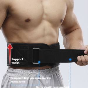 Cinturón de soporte lumbar universal para levantamiento de pesas, cinturón de compresión envolvente de nailon y spandex para hombres y mujeres - Product Image 5