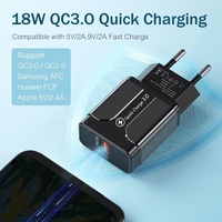 Directe Fabrieksprijs 18W 5v3a Wandoplader Usb Smart Oplader Qc3.0 Snel Opladen