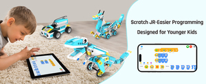 Kit de Robot Educativo de Codificación Makerzoid DIY, Más de 400 Piezas, Bloques de Construcción, Curriculato Scratch <span class=keywords><strong>Junior</strong></span> para Primaria, Programable - Product Image 3