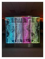Panneau mural à bulles coloré à changement de couleur, fontaine murale à bulles, télécommande RGB, décoration pour bureau, maison, boutique