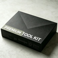 Boîtes cadeaux coulissantes en carton rigide gris recyclable de qualité supérieure pour outils de rainurage, avec logo personnalisé