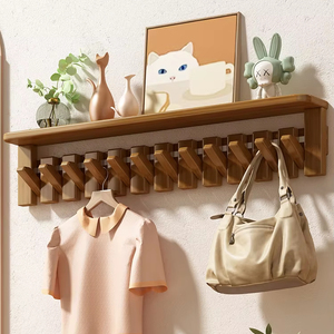Colgador de ropa de madera maciza con llave de Piano, colgador de pared, colgador de entrada, gancho para porche de dormitorio, <span class=keywords><strong>puerta</strong></span> detrás del <span class=keywords><strong>perchero</strong></span> - Product Image 1