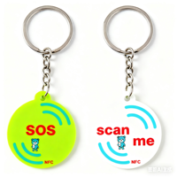 Llavero RFID NFC Mini SOS OEM Scan Me - Asistencia de Emergencia Impermeable con Logotipo Personalizado