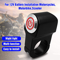 Interrupteur de guidon étanche DC12V pour moto, interrupteur de guidon pour klaxon, boutons pour éclairage de moto, compatible avec 7/8 pouces