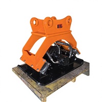 Compacteur de sol hydraulique à faible vibration SLN, outil de compactage pour excavatrice renforcé et résistant à l'usure, pour une compactation haute densité en construction