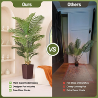 Vente directe du fabricant, palmier artificiel géant résistant aux UV, plante artificielle pour l'aménagement paysager et la maison/extérieur, plante verte