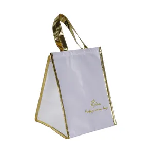 Yeni tasarımcı toptan geri dönüşümlü bakkal alışveriş yalıtımlı çanta eko dostu yeniden soğutucu alışveriş çantası özel baskı logosu ile