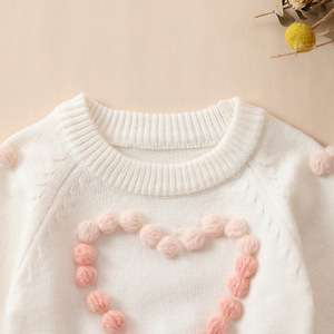 Combinaison en tricot pour bébé <span class=keywords><strong>fille</strong></span>, combinaison à manches longues brodée, vêtements d'automne pour bébé <span class=keywords><strong>fille</strong></span> - Product Image 3