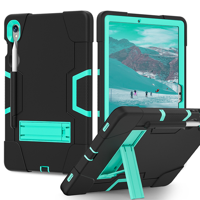 For Samsung Galaxy Tab S9 S9 FE S10 FE  S10 Lite  Shockproof Rugged Silicone Plastic Colorful Tablet case Built in Kickstand