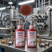 Mastic d'étanchéité brun 542 50ml/250ml, composé anaérobie anti-fuite à faible viscosité pour vérins pneumatiques, vannes et pompes