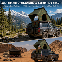 Tente de toit triangulaire ABS pour camping-car >3000 mm, tissu Oxford imperméable, installation rapide, grand espace pour le tout-terrain