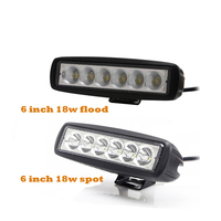 6 pouces 18W 24W 60W Led Barre de Lumière De Travail Pour Moto 4x4 Offroad Voiture DRL Lampe de Signalisation Externe Avertissement Feux de jour