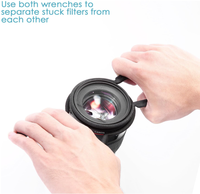 Clé de démontage de filtre d'objectif en métal recouvert de caoutchouc, lot de 2, pour filetage d'objectif d'appareil photo 67 mm 72 mm
