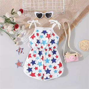 1 Uds. Día <span class=keywords><strong>de</strong></span> la independencia <span class=keywords><strong>de</strong></span> marca privada verano recién nacido Niño niño Niñas Ropa camisetas sin mangas monos para niños pequeños - Product Image 1
