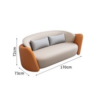 Ensemble de salon de bureau d'affaires avec table de chaise de canapé pour la négociation de réception ou la détente-peut accueillir trois personnes