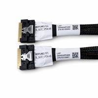 Câble de données serveur SFF8654 PCIe 4.0 X8 Slim SAS, répartiteur PCIe X8 vers X8, matériau ABS interne, 12 pouces, en stock