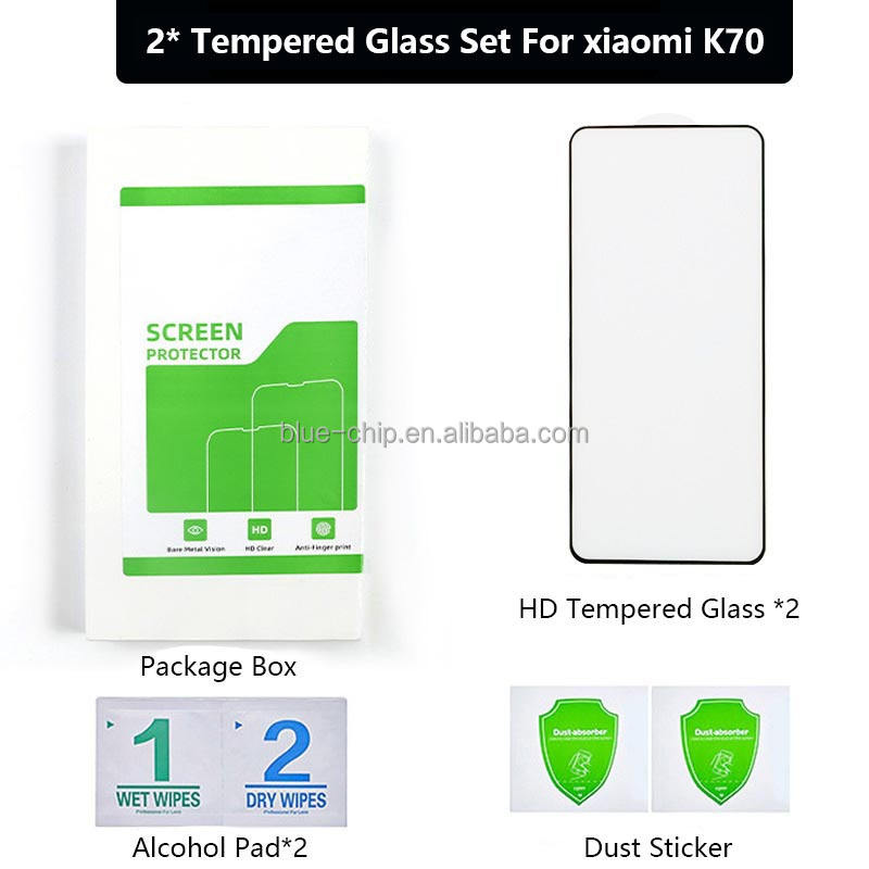 2*Transparent HD Film Set For xiami K70