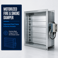Vanne de régulation de volume motorisée flexible antidéflagrante pour conduits d'air, pour usage hospitalier