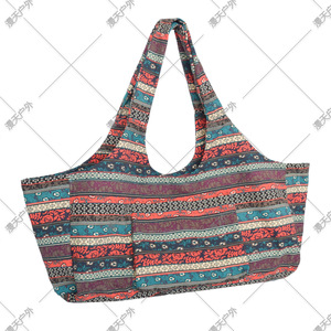Bolsa de yoga de lona estampada de estilo étnico bohemio, de gran capacidad, para fitness y yoga - Product Image 5