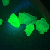 Opale Hyalite Naturelle Rare du Mexique, Spécimen Minéral Brut, Cristal Luminescent à Forte Fluorescence UV Verte