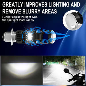 Mini phare Plug and Play 28W H4 LED avec lentille de projecteur, ampoules de phare, feux antibrouillard 12V, adaptation universelle pour voiture - Product Image 4