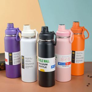 Bouteille d'eau sport en acier inoxydable à isolation sous vide avec affichage LED de la température, grande capacité, avec sangle, pour le camping, modèle K135 - Product Image 2