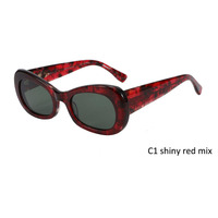 Lunettes de soleil en acétate d'oeil de chat plat uniques avancées pleines de temples de motif personnalisation de logo de conception épaissie