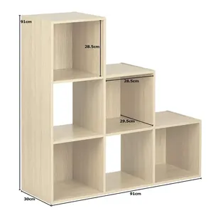 Modular Style Design 3-stufige Einheit 6 Würfel Stabiles Massivholz-Nachttisch regal Bücherregal Holz schrank für die Organisation