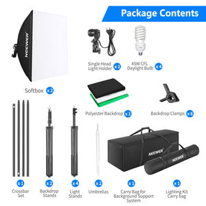 Equipo <span class=keywords><strong>de</strong></span> <span class=keywords><strong>estudio</strong></span> fotográfico NEEWER, juego <span class=keywords><strong>de</strong></span> fondos <span class=keywords><strong>de</strong></span> 2 x 3 m, soporte para fondo, softbox, kit <span class=keywords><strong>de</strong></span> iluminación con paraguas, cabezal <span class=keywords><strong>de</strong></span> luz LED <span class=keywords><strong>de</strong></span> 45 W - Product Image 6