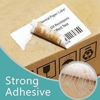 Rouleaux d'étiquettes autocollantes en papier thermique pour codes-barres, rouleaux d'étiquettes vierges pour imprimante thermique, rouleaux d'étiquettes d'expédition