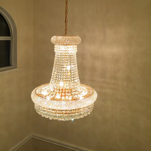 Yeni stil Modern otel altın kristal kolye avize ışık oturma odası için - Product Image 3