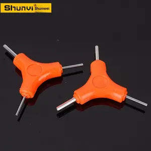 Jeu de clés hexagonales internes à <span class=keywords><strong>six</strong></span> <span class=keywords><strong>pans</strong></span> en forme de Y à trois branches industrielles, outil de vélo combiné unique, acier au chrome-vanadium - Product Image 2