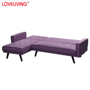 निर्माता आधुनिक सस्ते लिविंग रूम सोफा लकड़ी के पैरों के साथ हल्के ग्रे कपड़े चार सीटर सोफे बिस्तर चारपाई के साथ चारपाई सोफे बिस्तर लाउंज सोफे - Product Image 4