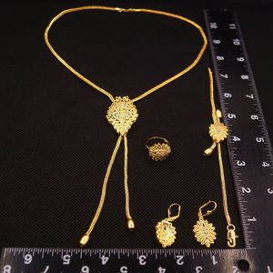 Yulaili 패션 금속 합금 여성 보석 세트 사우디 18K 금도금 크리스탈 세트 신부 아프리카 크리스탈 라인 석 보석 세트 - Product Image 2