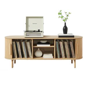 <span class=keywords><strong>Meuble</strong></span> <span class=keywords><strong>TV</strong></span> et support pour tourne-disque Ambrose Tambour avec rangement pour disques vinyles - Product Image 1