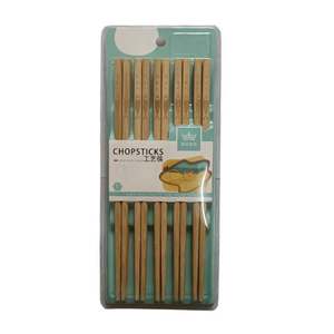 5 10 pares de <span class=keywords><strong>palillos</strong></span> <span class=keywords><strong>chinos</strong></span> <span class=keywords><strong>lavables</strong></span> reutilizables de bambú japonés con caja de regalo negra para vajilla asiática flor de cerezo - Product Image 2