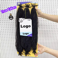 Cheveux Afro Marley Twist 3x Pré-Séparés Spring Twist pour Locs Douces 24 pouces Marley Mini Twistt Cheveux à Tresser Cheveux Noirs pour Femmes