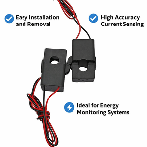 Transformador de Corriente de Núcleo Dividido de 200A, Tipo Pinza, para Monitoreo de Energía Solar, Fácil Instalación - Product Image 1