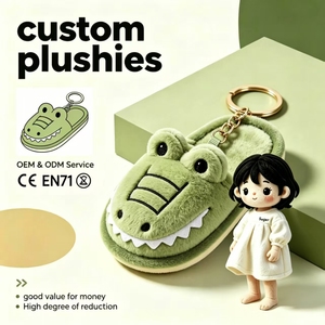 Llavero de Peluche Personalizado al por Mayor, Mini Colgante de Peluche con Forma de Cocodrilo, Adorno de Llave de Animal de Dibujos Animados Personalizado OEM - Product Image 1