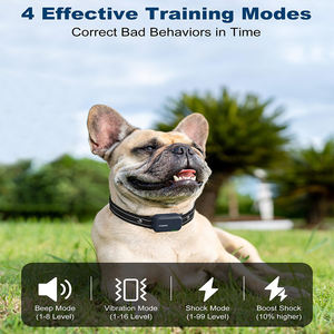 Collier de dressage pour chien télécommandé étanche rechargeable Serrure de sécurité 4 modes pour toutes les races Bleu foncé - Product Image 2