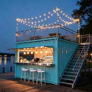 Casa Contenedor Expandible Contemporánea para Uso en Cafeterías, Hoteles y Salones - Diseño Modular Prefabricado con Construcción de Panel Sándwich - Product Image 1