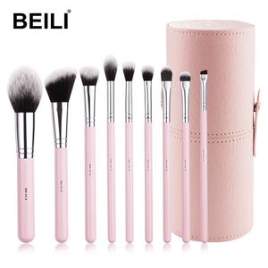 Beili-Juego <span class=keywords><strong>de</strong></span> <span class=keywords><strong>brochas</strong></span> rosas <span class=keywords><strong>de</strong></span> 9 piezas, brocha <span class=keywords><strong>de</strong></span> maquillaje con cilindro <span class=keywords><strong>de</strong></span> brocha <span class=keywords><strong>de</strong></span> maquillaje <span class=keywords><strong>de</strong></span> marca blanca, pelo sintético suave - Product Image 1