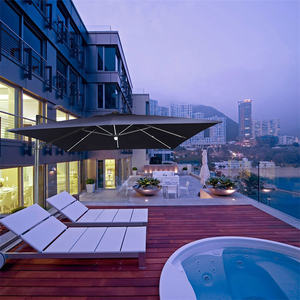 <span class=keywords><strong>Sombrilla</strong></span> de Patio LED Solar Cuadrada - Parasol de Jardín de Aluminio <span class=keywords><strong>con</strong></span> Luces Recargables para Protección Solar - Product Image 6