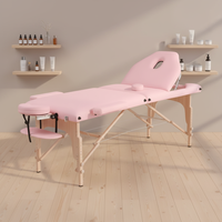 Meistverkaufte Tragbare Verstellbare Luxuriöse Camillas De Masajes PU-Leder Wasserdichte Holz-Spa-Liege Massagetisch